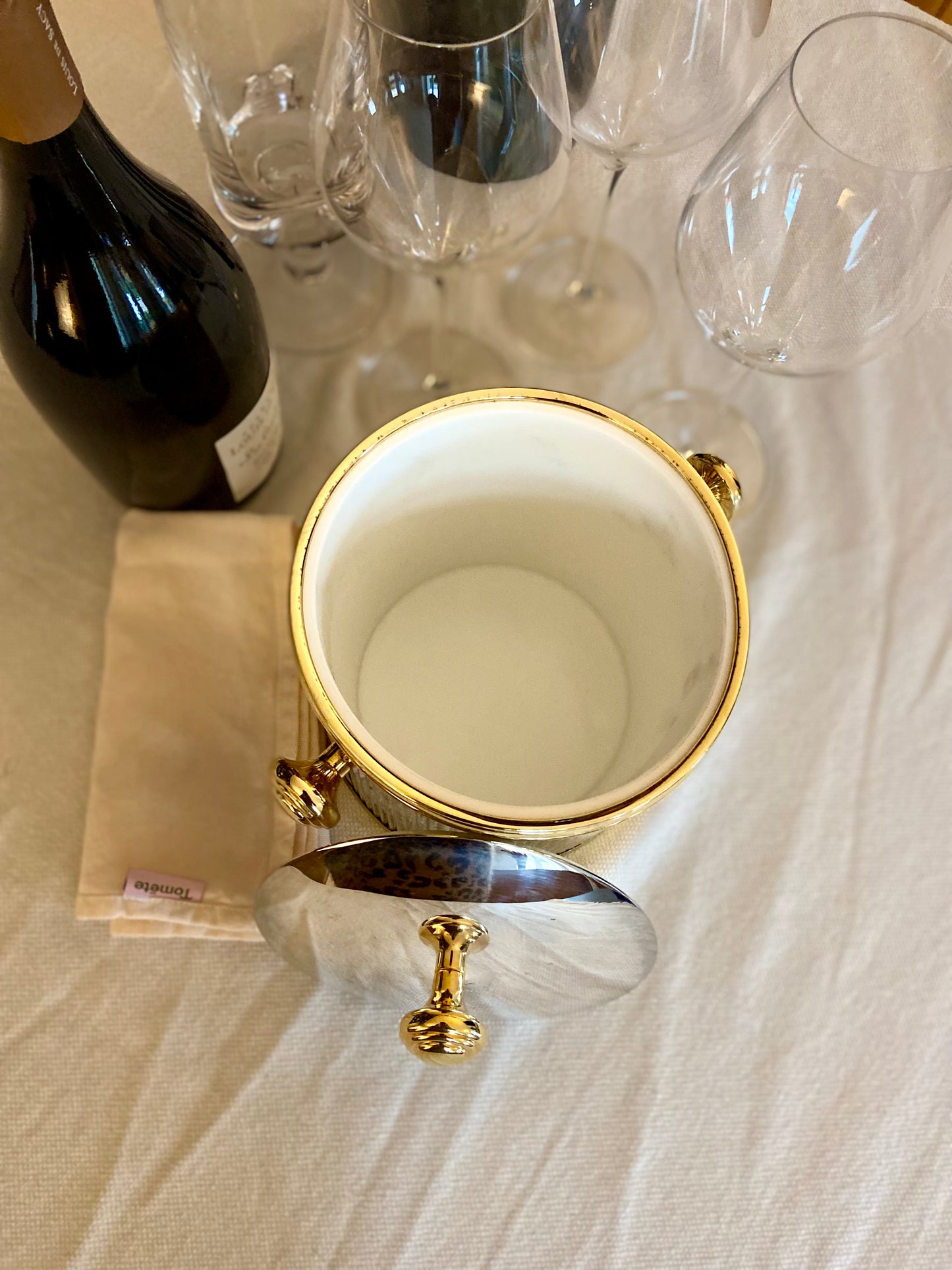 Seau à glace "Hollywood Regency" - vers 1970.