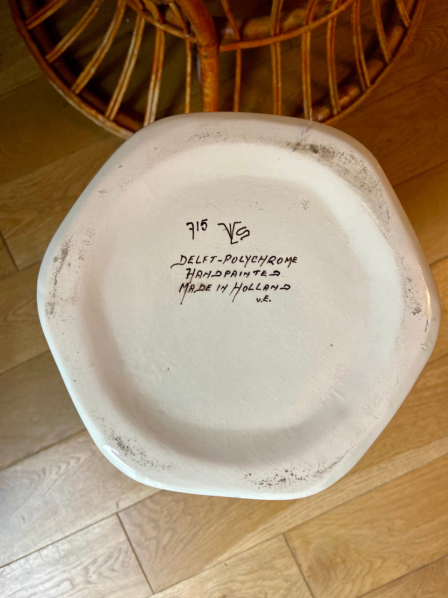 Très grand vase en porcelaine n°715 Velsen Sassenheim - vers 1950.