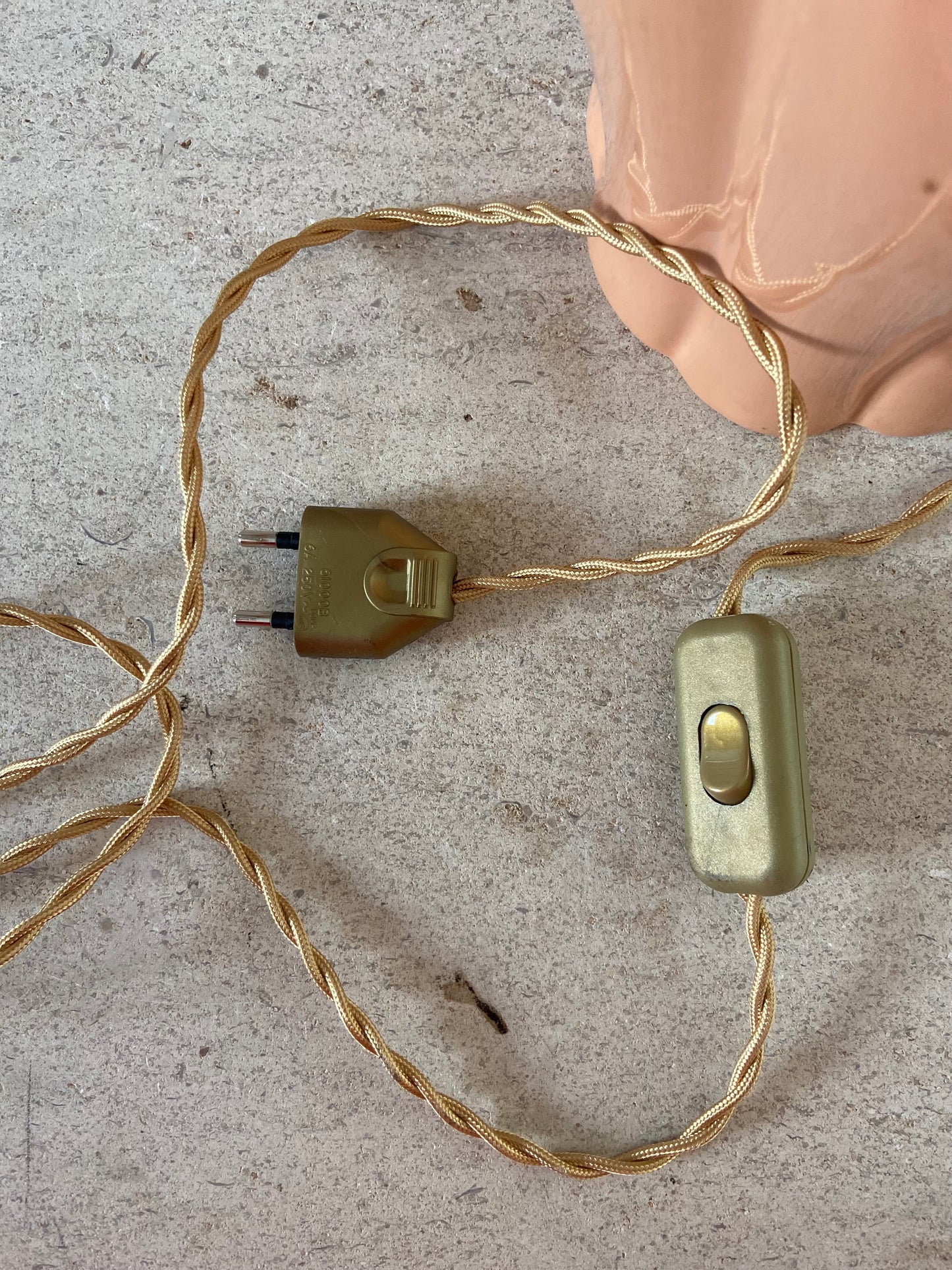 Lampe "Ballon" en céramique rose orangée - 1970