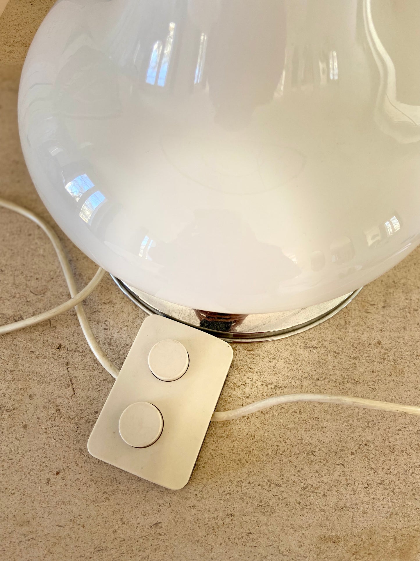 Très grande lampe en verre double éclairage - 1960.