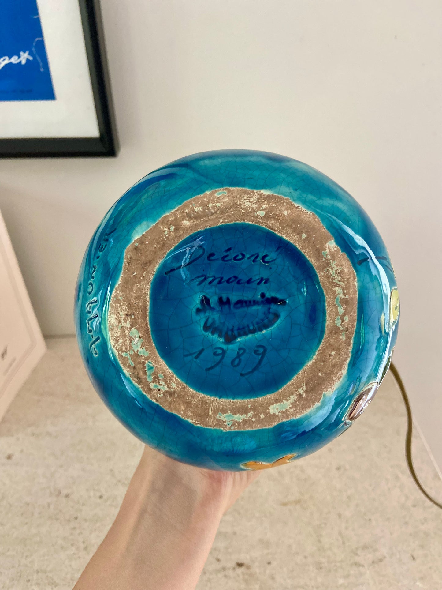 Paire de lampes de chevet en céramique - Vallauris - 1989.