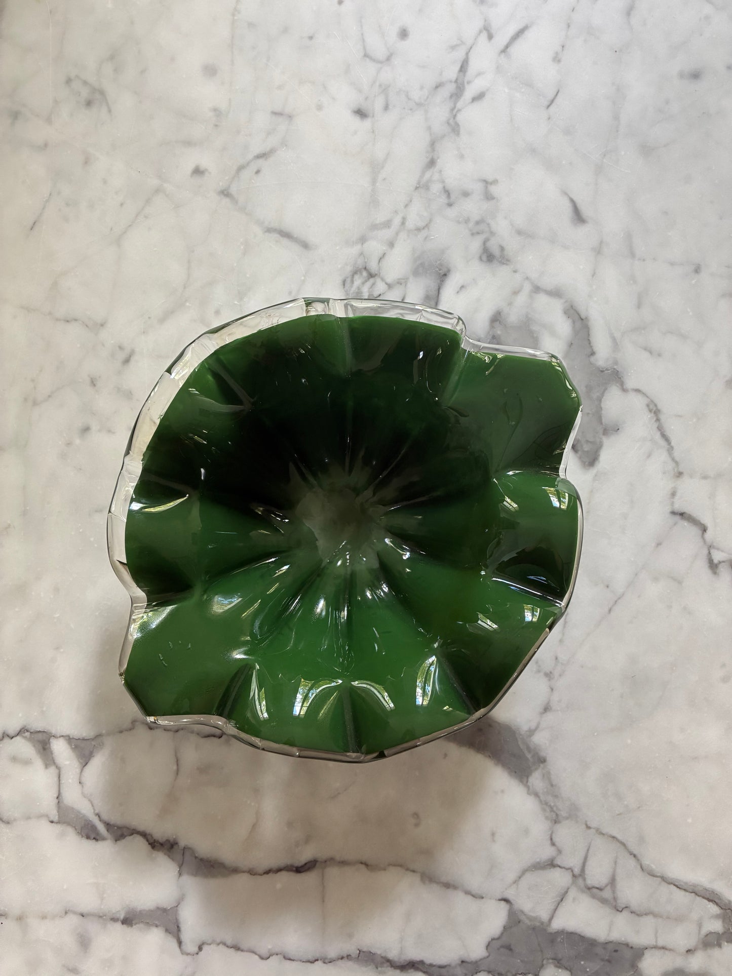 Vide-poche "Mouchoir" en cristal de Murano - 1970.