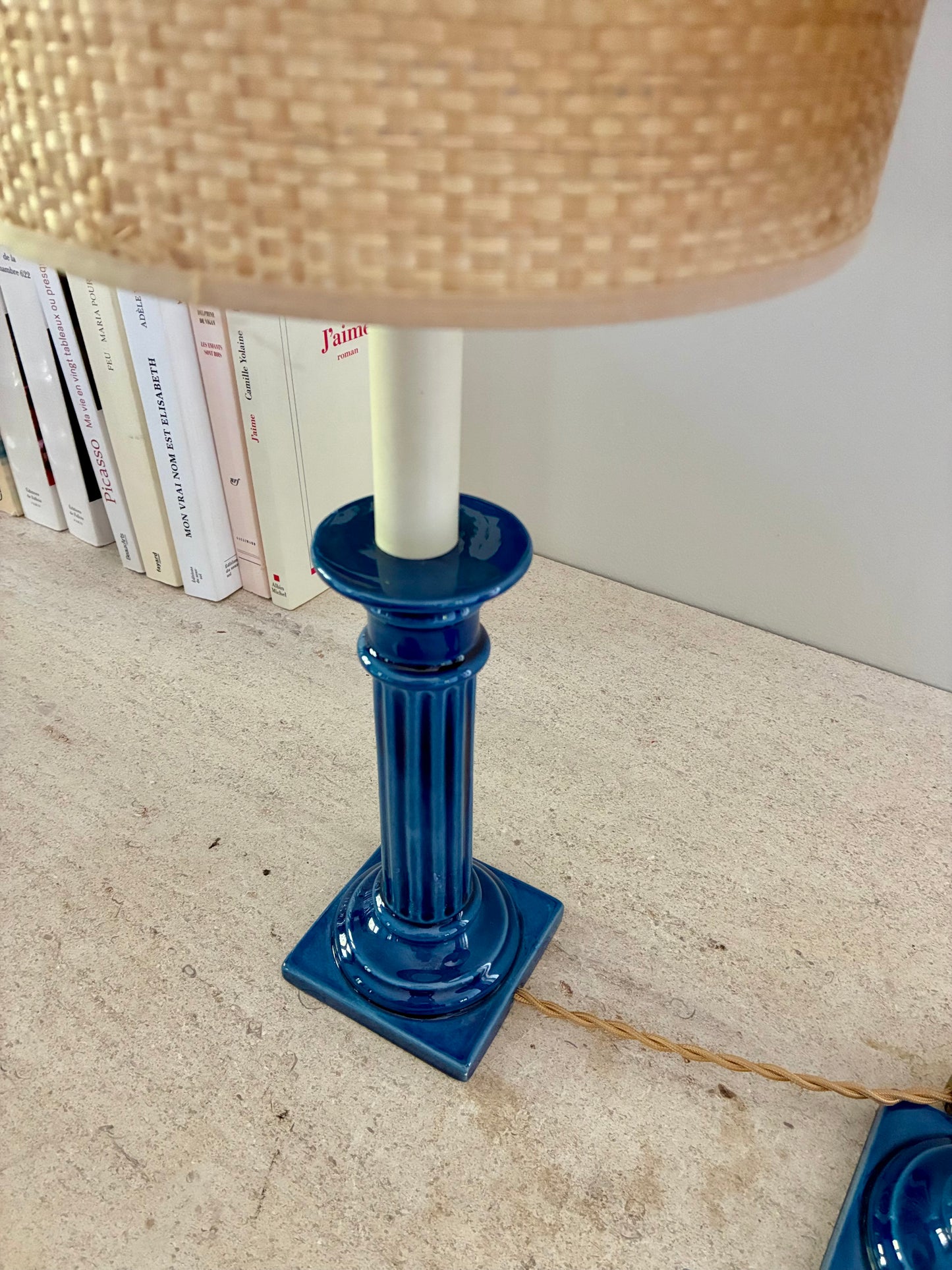 Paire de lampes de chevet "Blue Sky" en céramique - 1970.