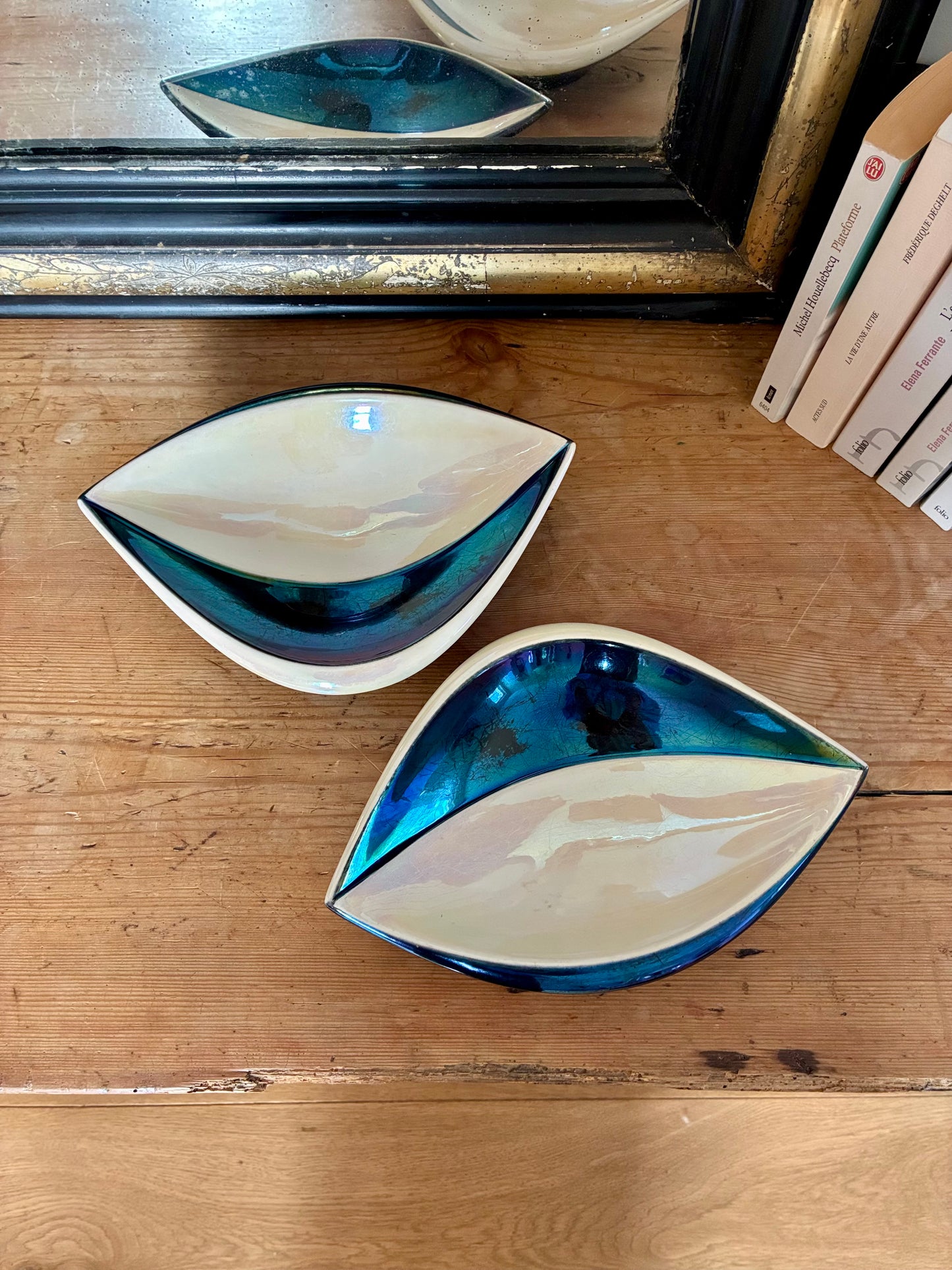 Paire de vide-poches en faïence - Verceram - 1960.