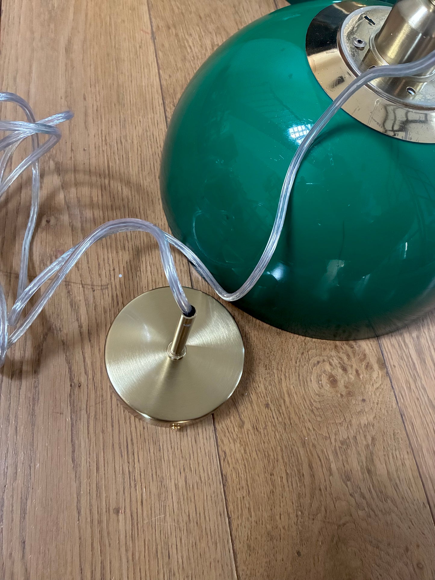 Paire de suspensions 70's vertes - 1970.