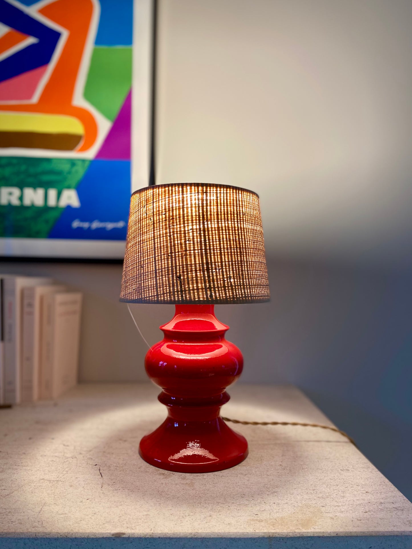 Lampe 70's en céramique