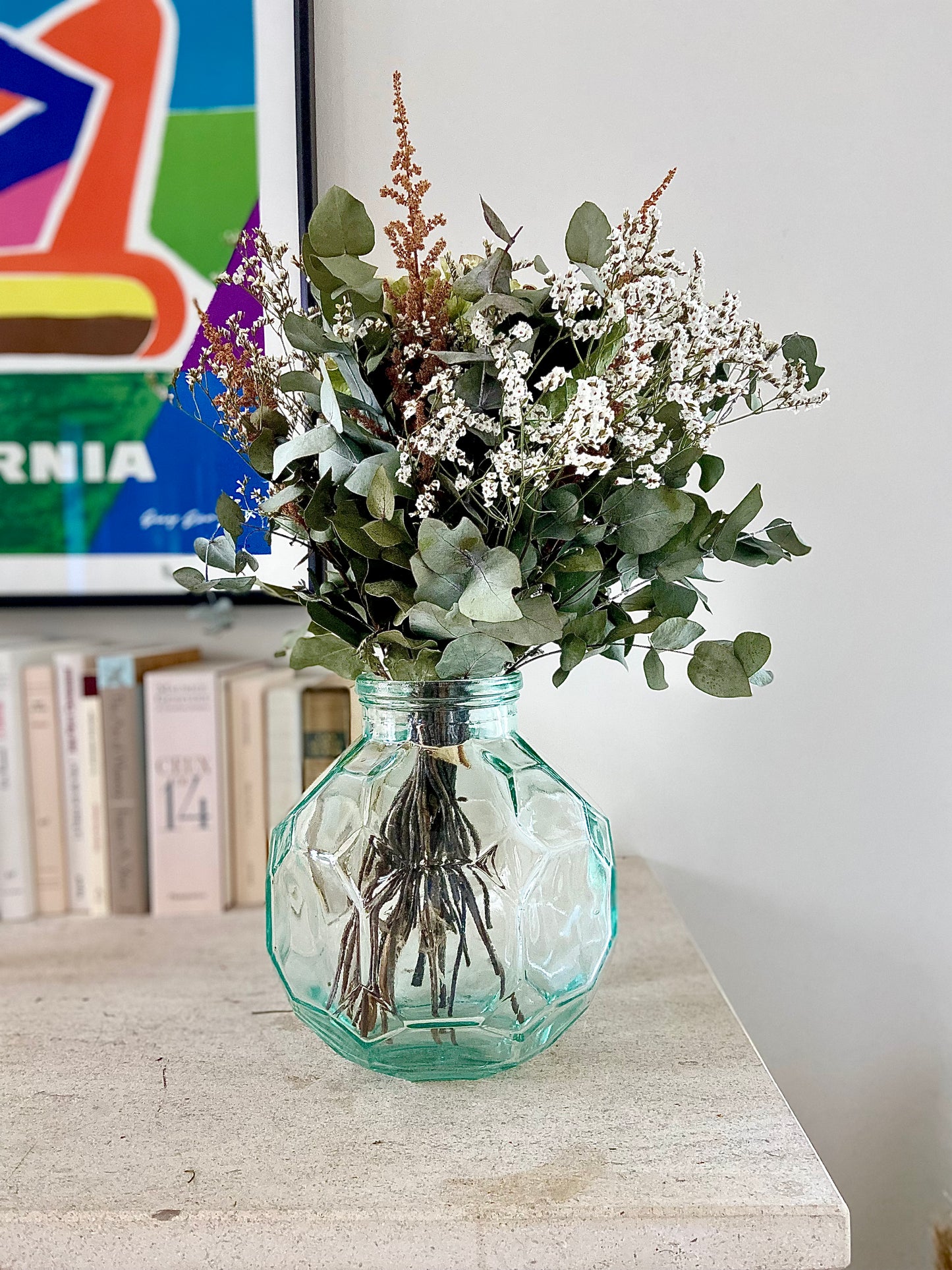 Vase "Boule à facettes" en verre