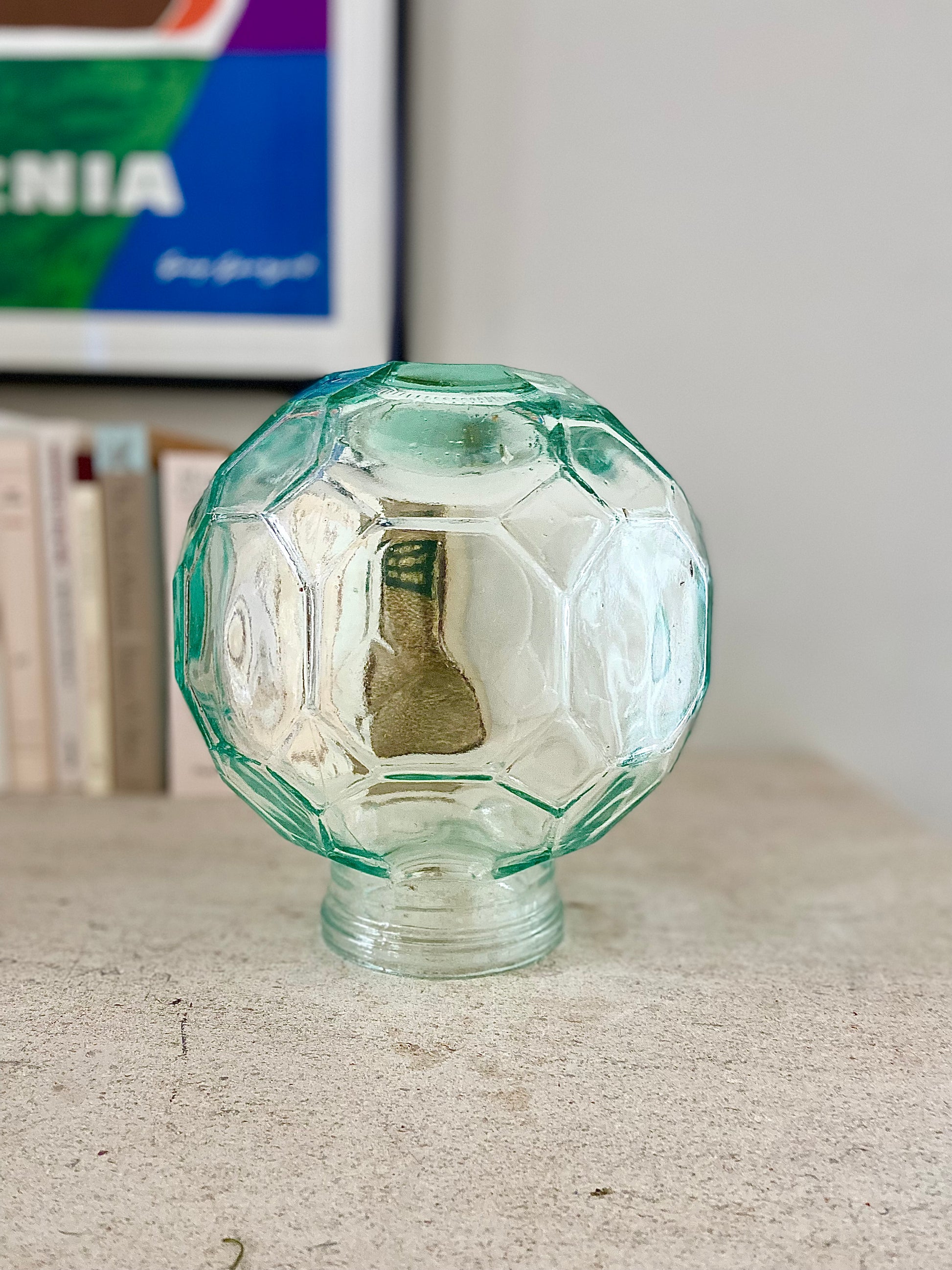 Vase "Boule à facettes" en verre