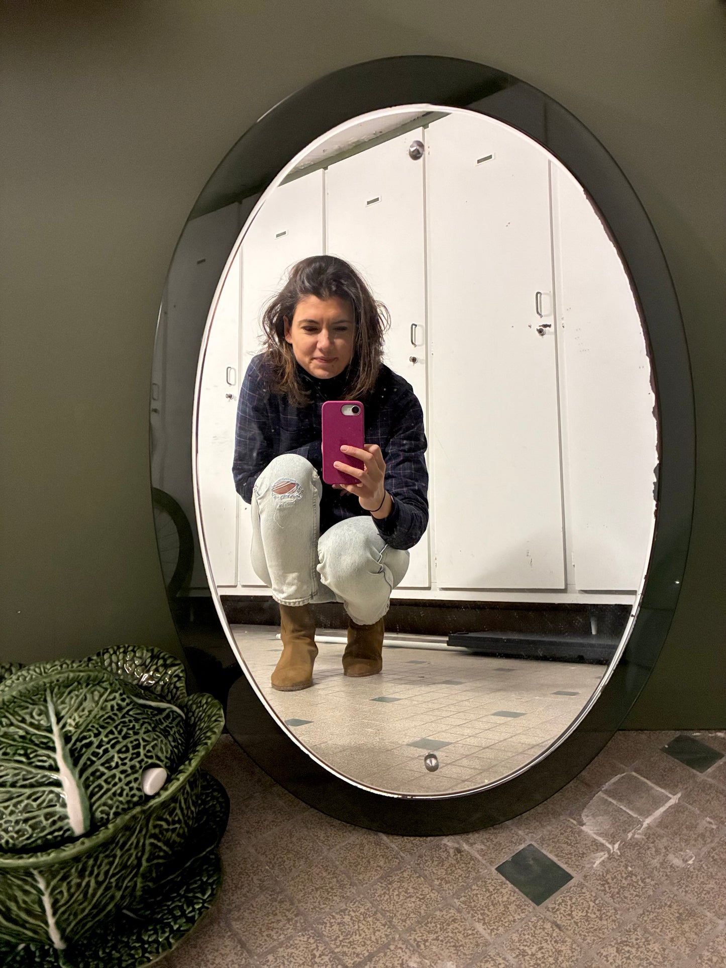 Grand miroir double verre - vers 1960.