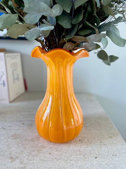 Vase "Citrouille" en verre soufflé