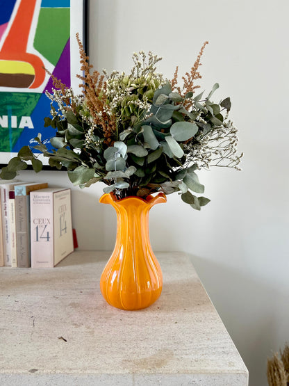 Vase "Citrouille" en verre soufflé