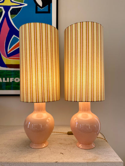 Paire de lampes "Bonbon" en céramique