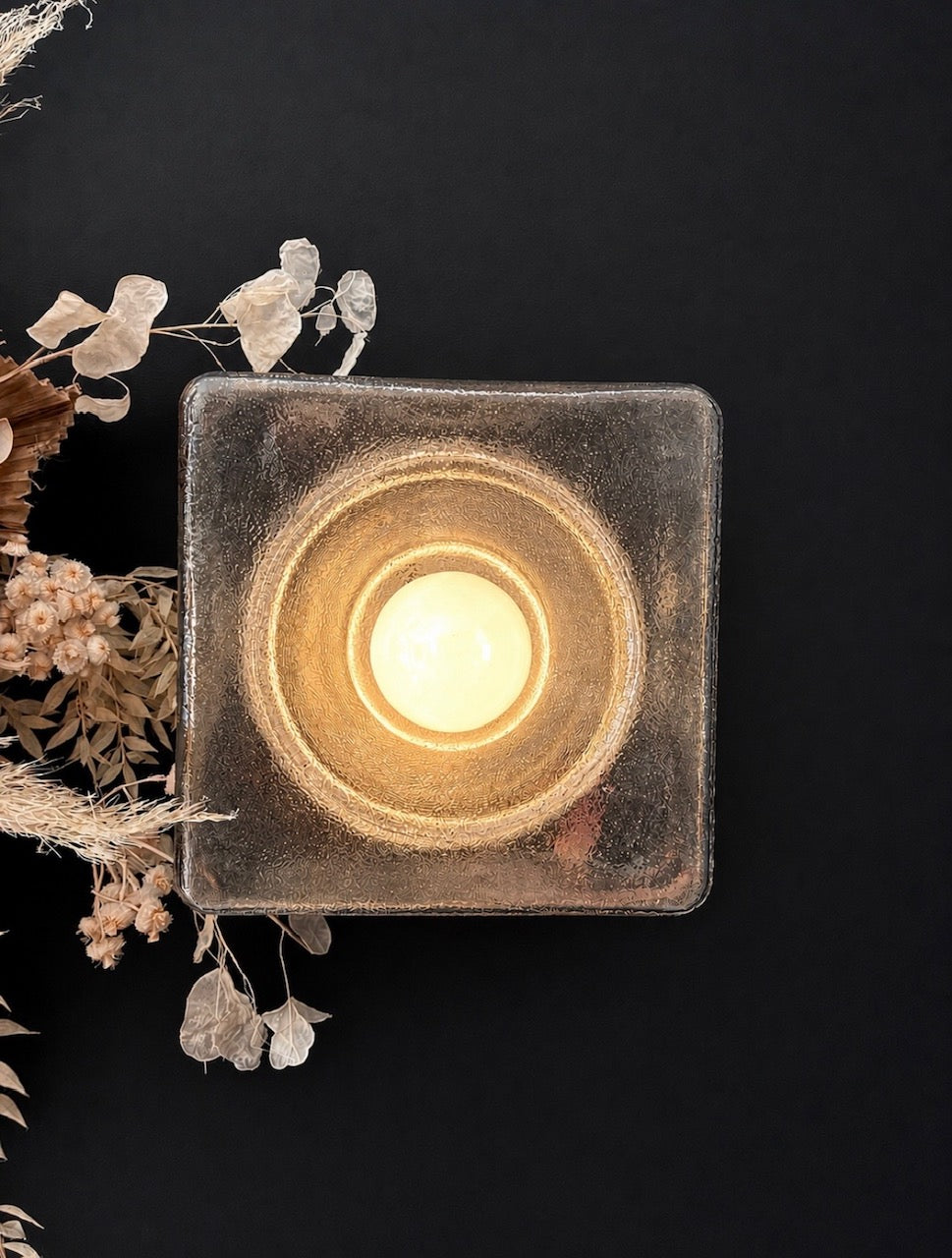 Quatre appliques "Ice cube" en verre - 1970.