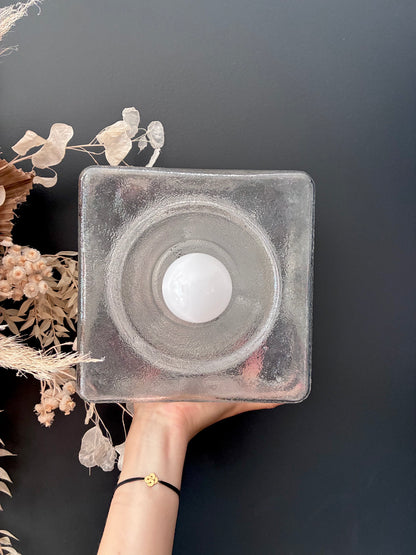 Quatre appliques "Ice cube" en verre - 1970.