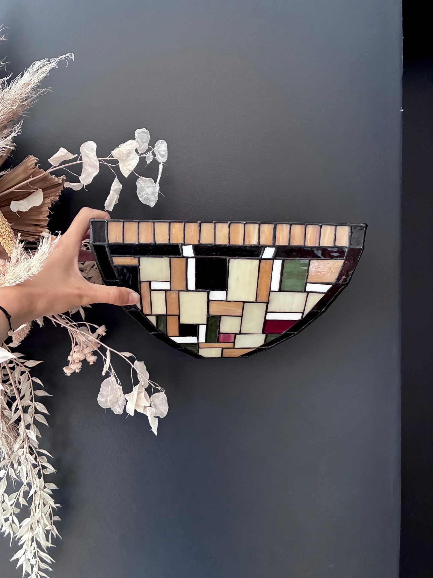 Ensemble de 4 appliques "Mosaïque" en verre - 1970.