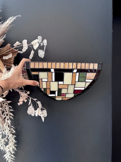 Ensemble de 4 appliques "Mosaïque" en verre - 1970.