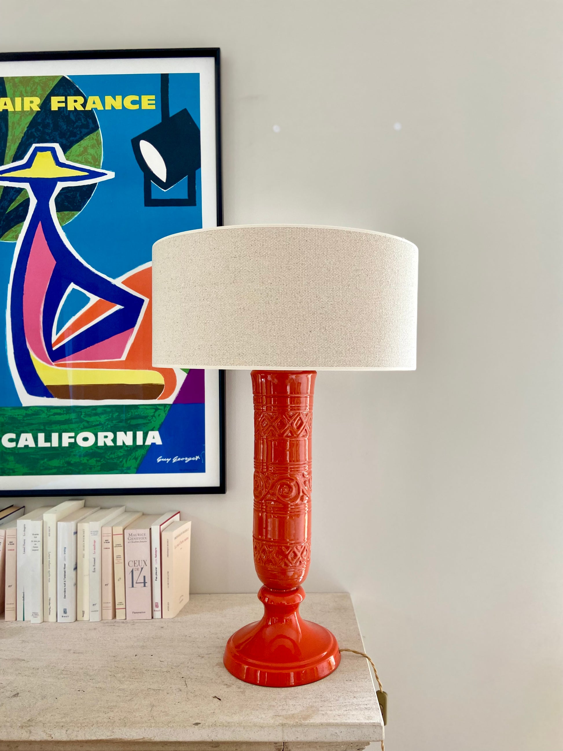 Grande lampe "Comas" en céramique émaillée