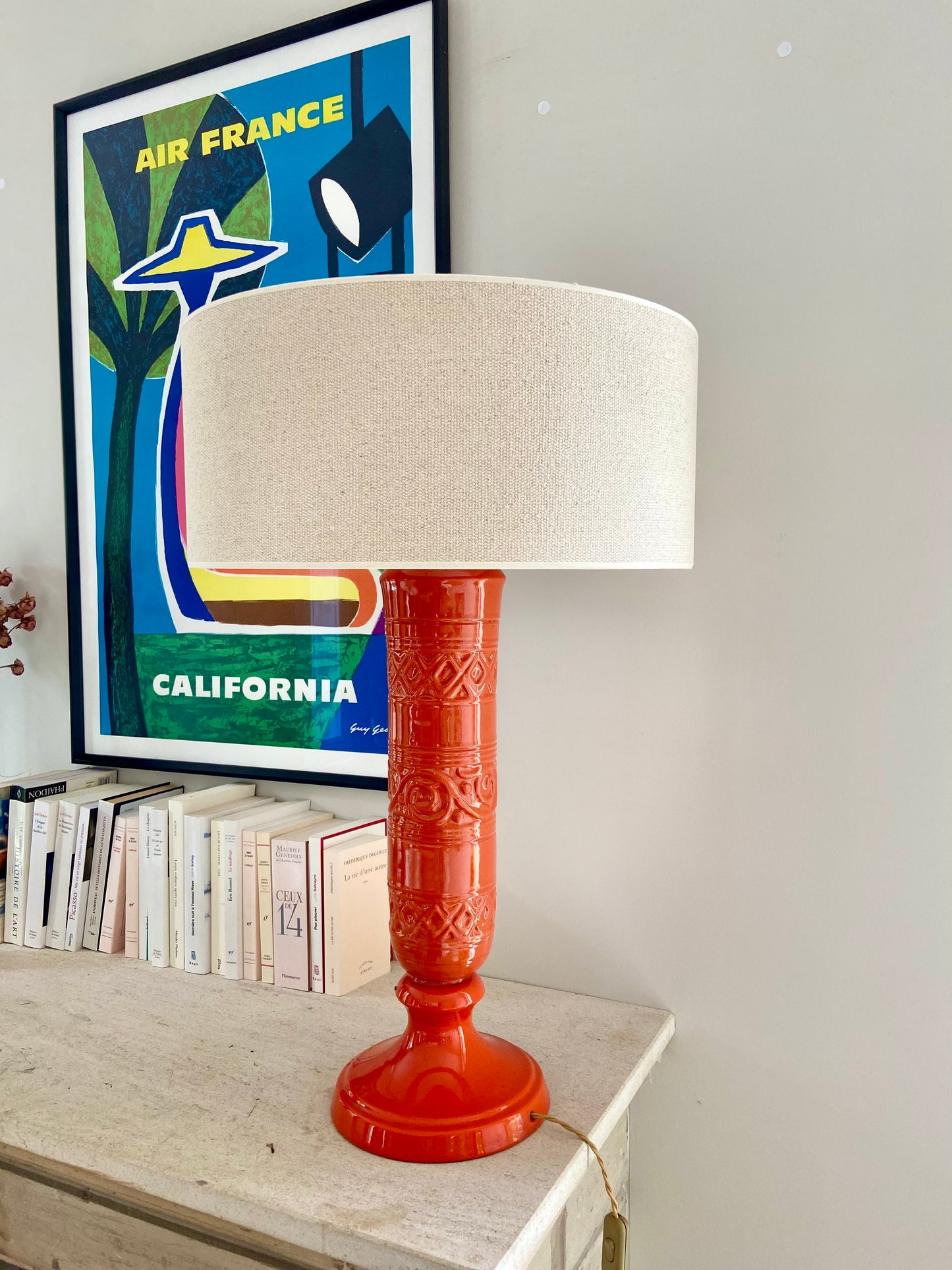 Grande lampe "Comas" en céramique émaillée