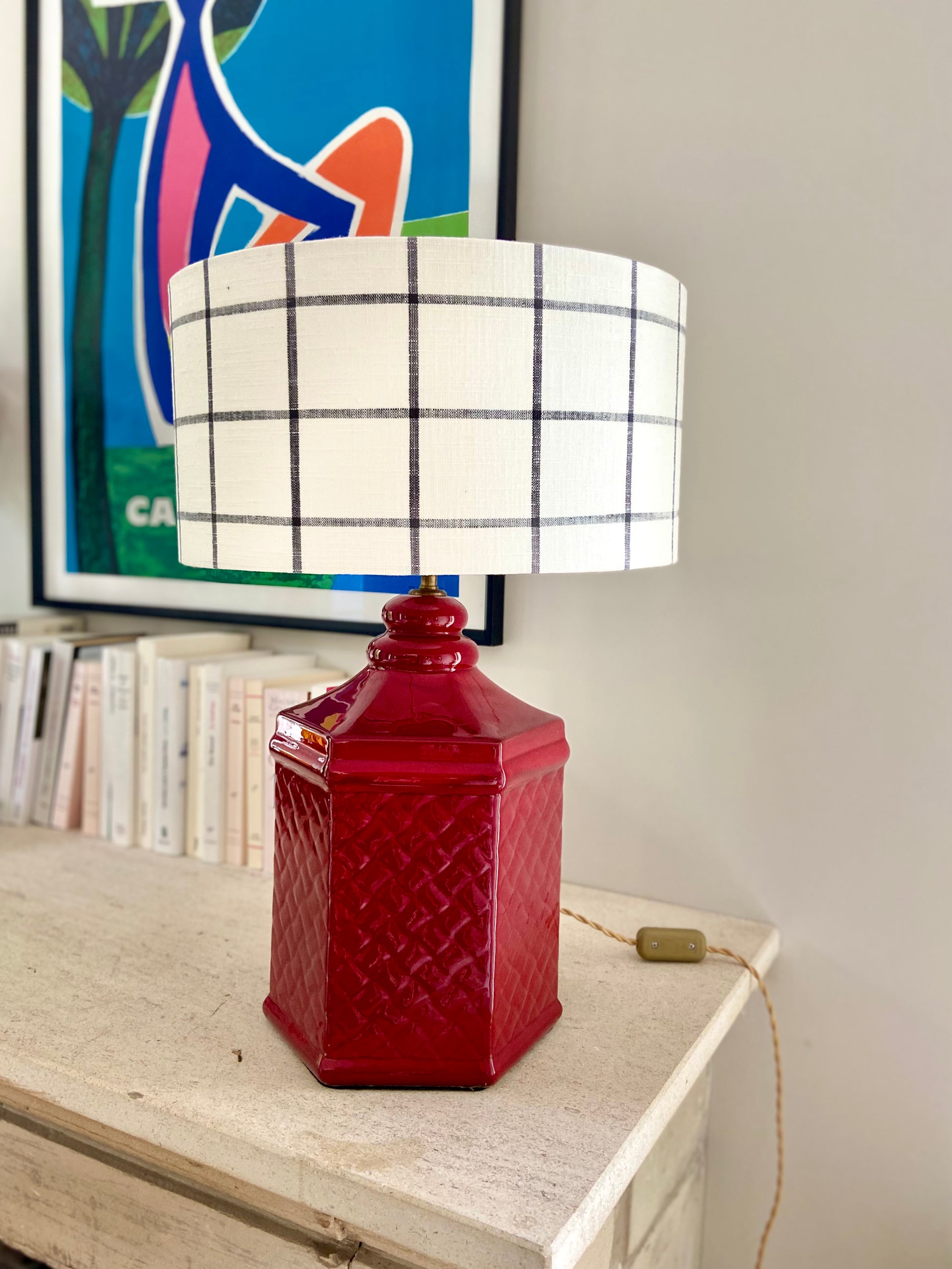 Grande lampe "Rubis" en céramique