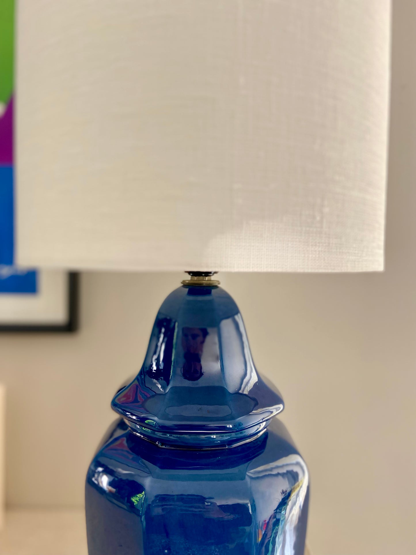 Grande lampe "Azur" en céramique