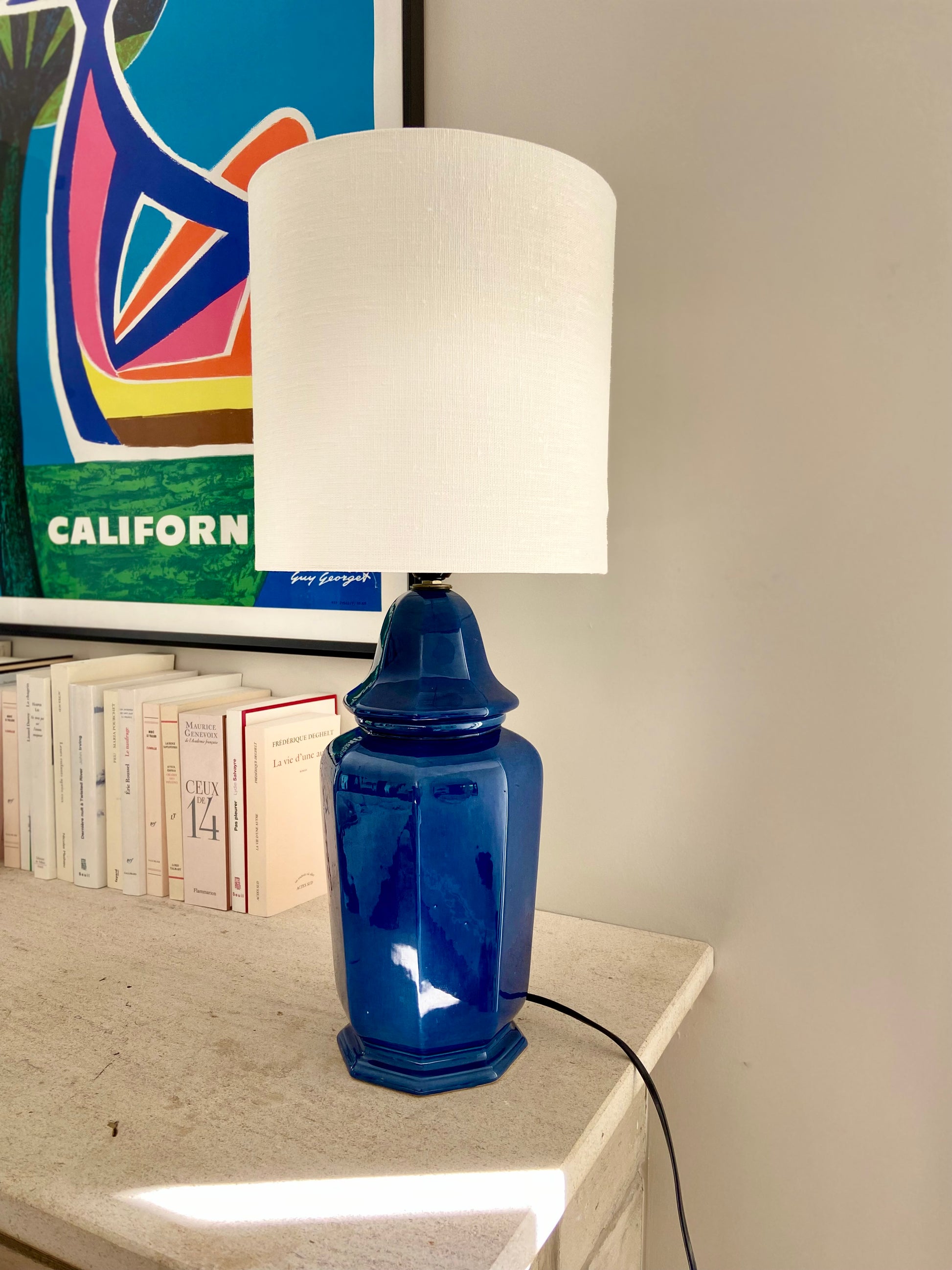 Grande lampe "Azur" en céramique