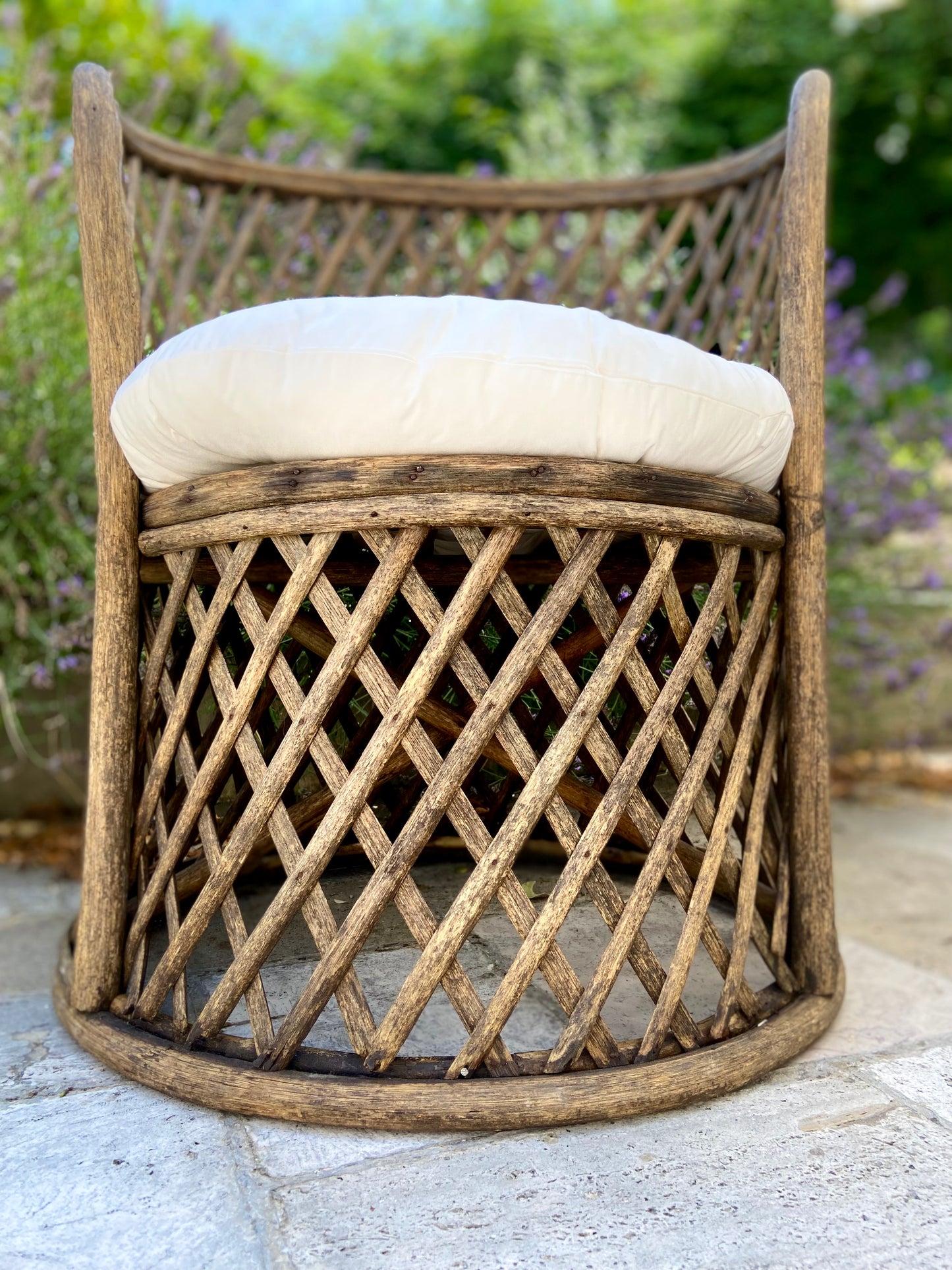 Wooden throne armchair - circa 1960.