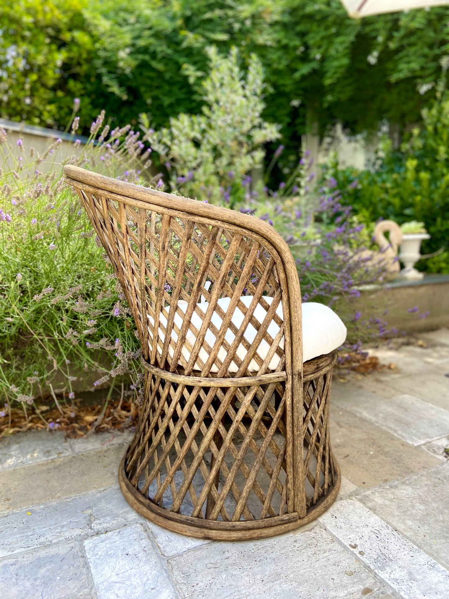 Fauteuil trône en bois - vers 1960.