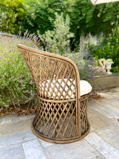 Wooden throne armchair - circa 1960.