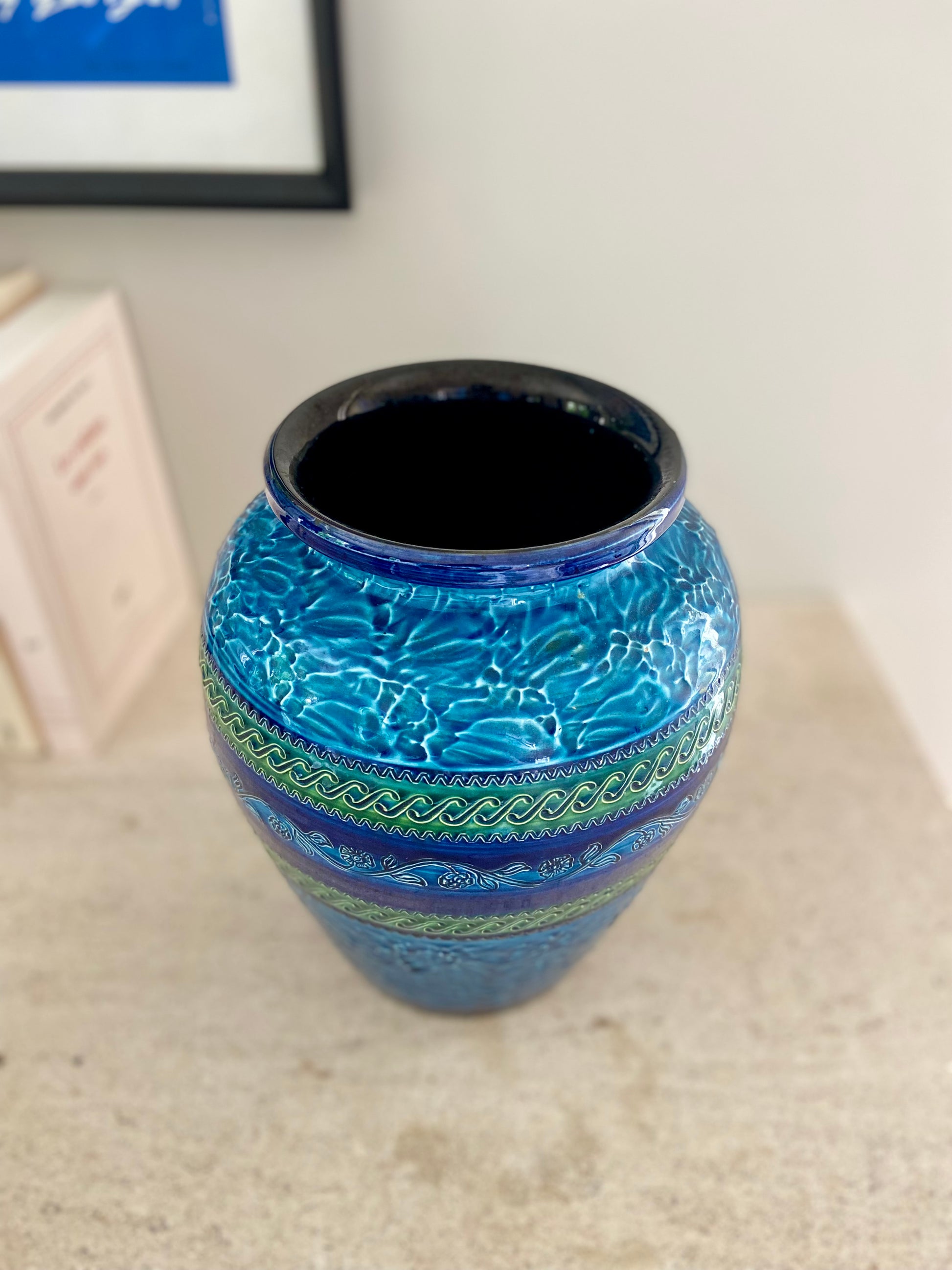 Vase en céramique émaillée Aldo Londi - 1960.