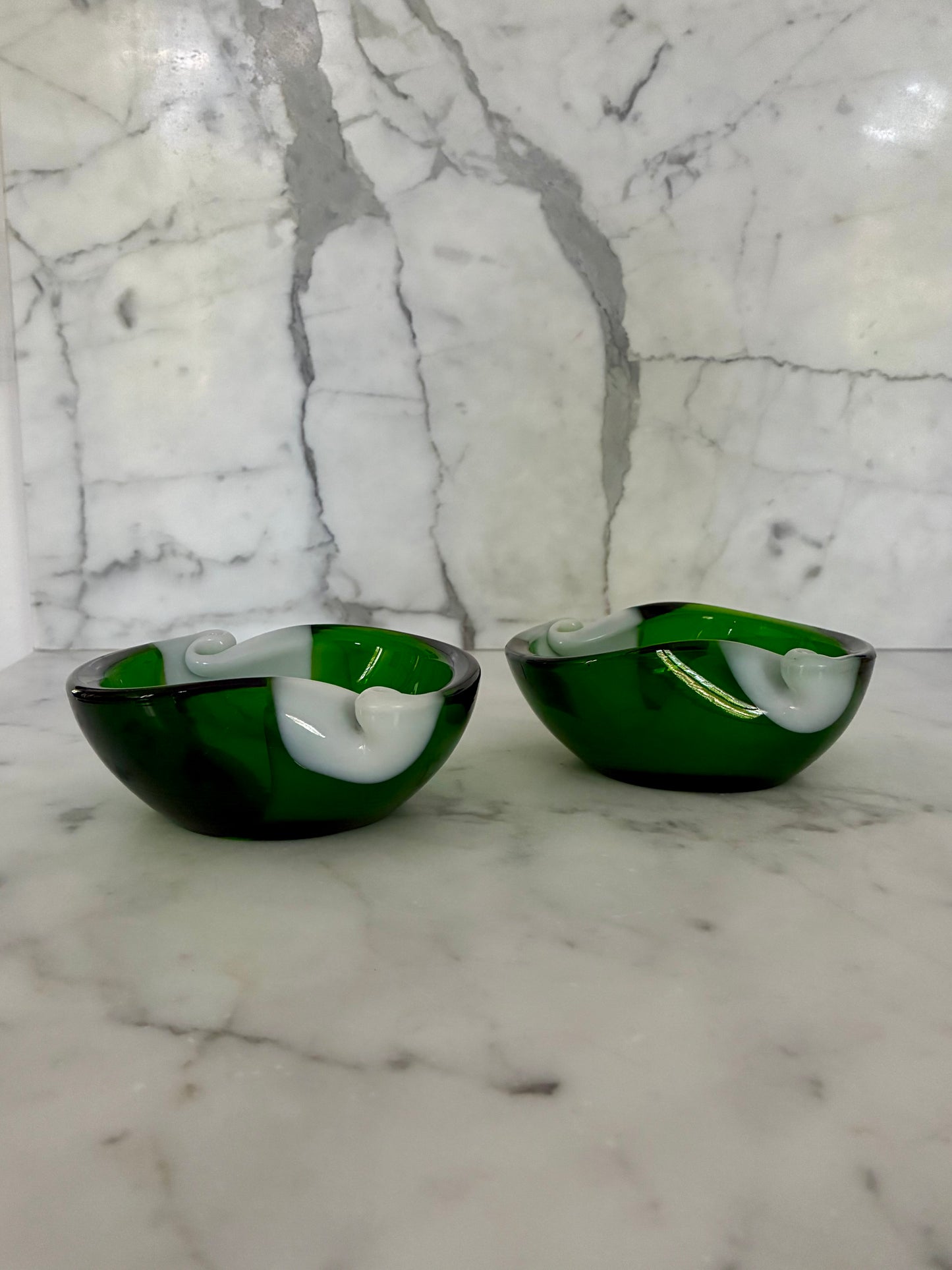 Paire de vide-poches en verre de Murano - 1970.