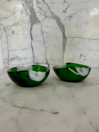 Paire de vide-poches en verre de Murano - 1970.