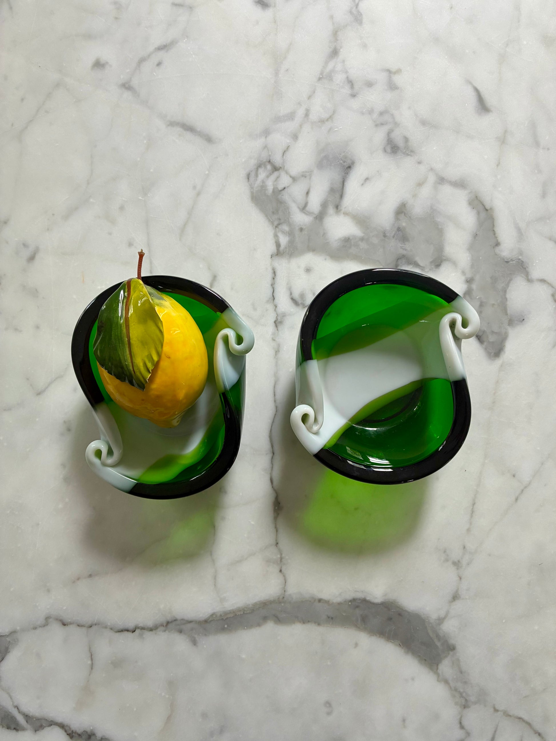 Paire de vide-poches en verre de Murano - 1970.