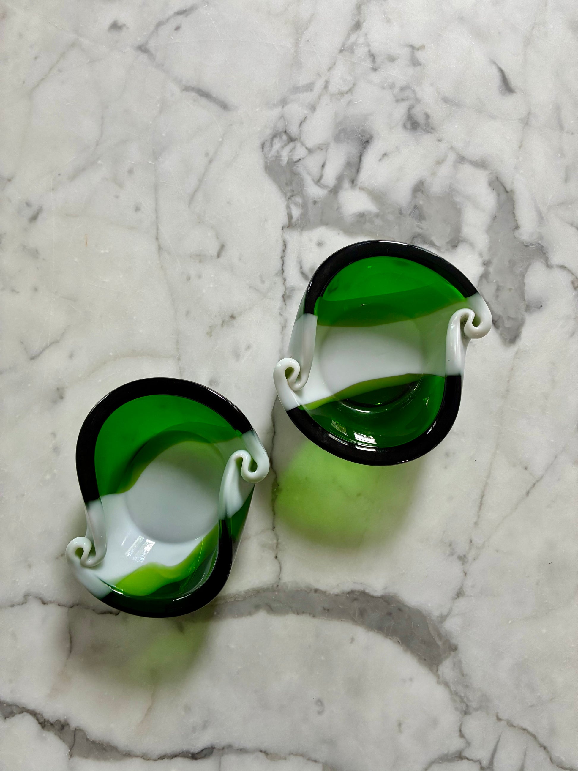 Paire de vide-poches en verre de Murano - 1970.