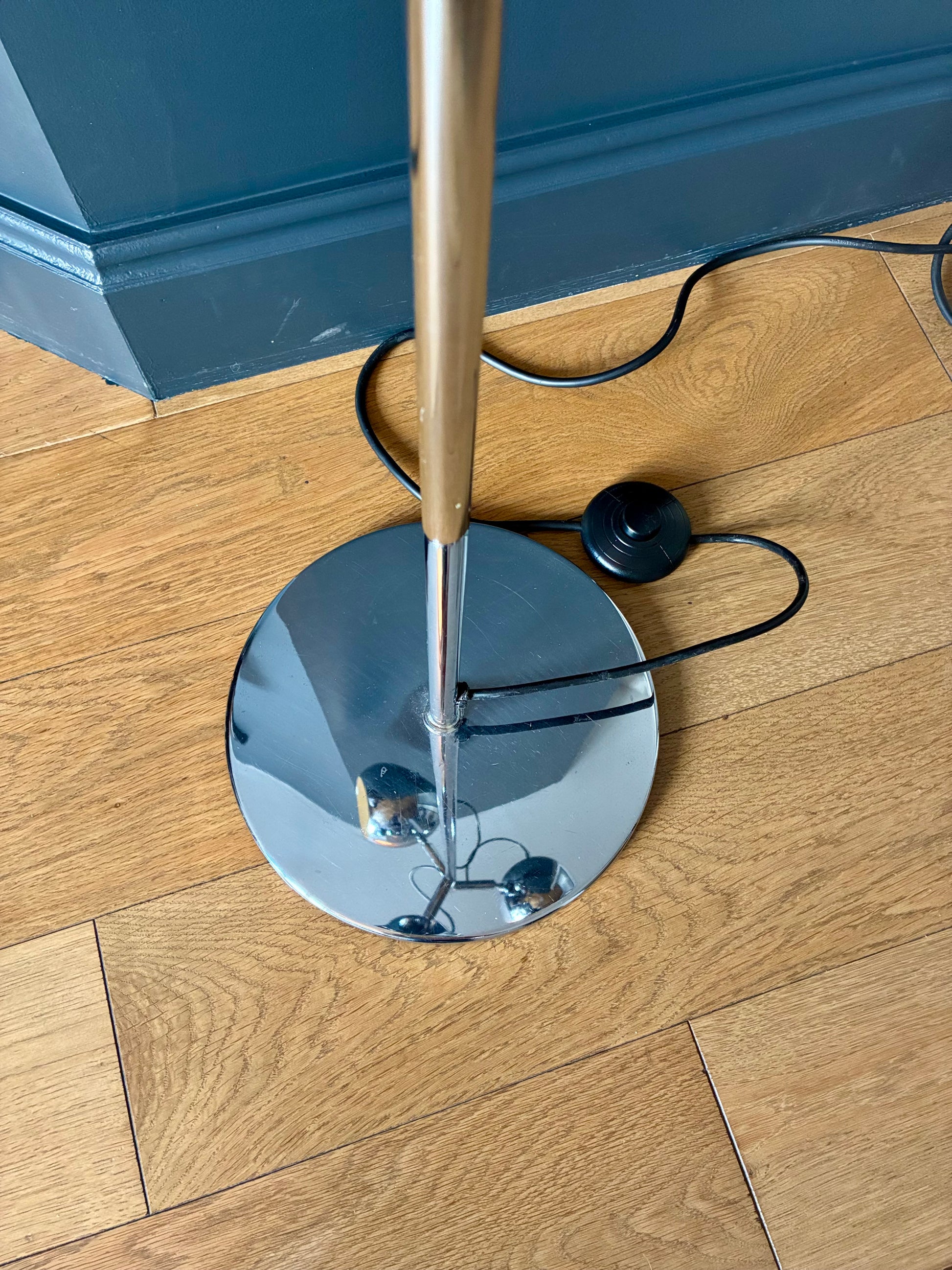 Lampadaire en acier chromé "Eye-ball" - 1975.