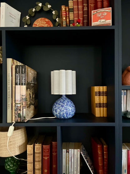 Petite lampe "Fleurie" signée Vallauris en céramique peinte - 1960.