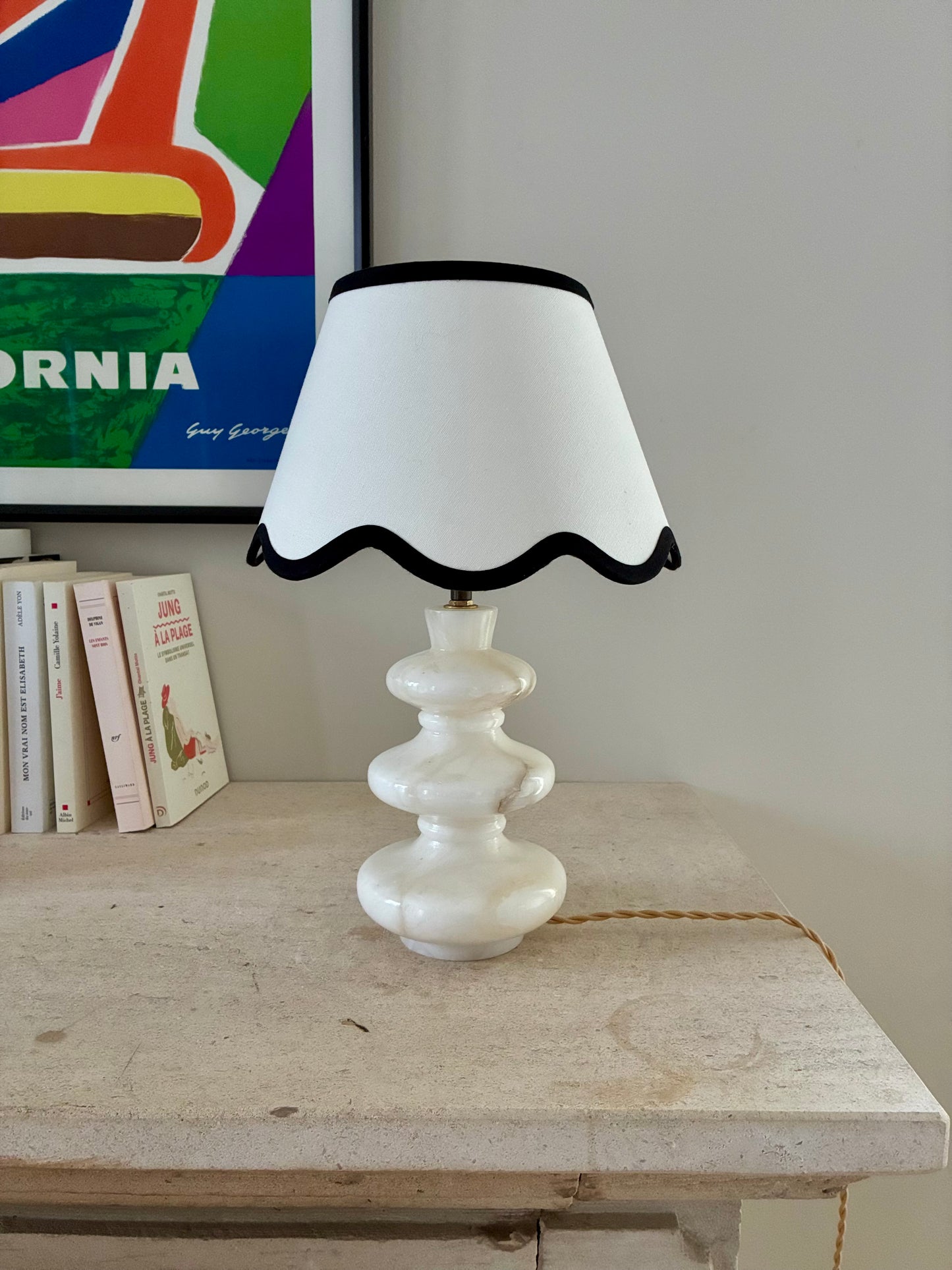 Lampe "Feston" en albâtre - 1950.