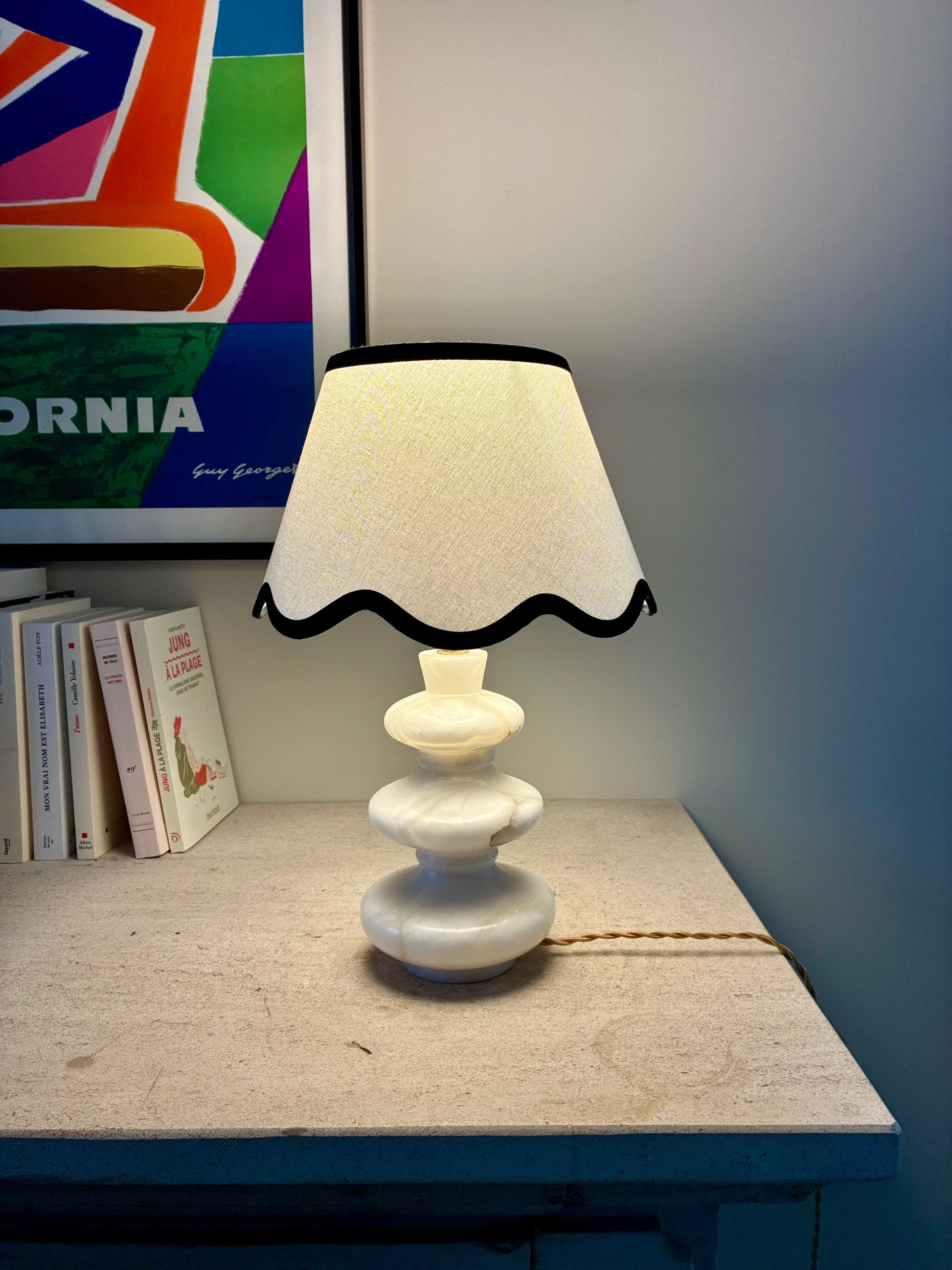 Lampe "Feston" en albâtre - 1950.