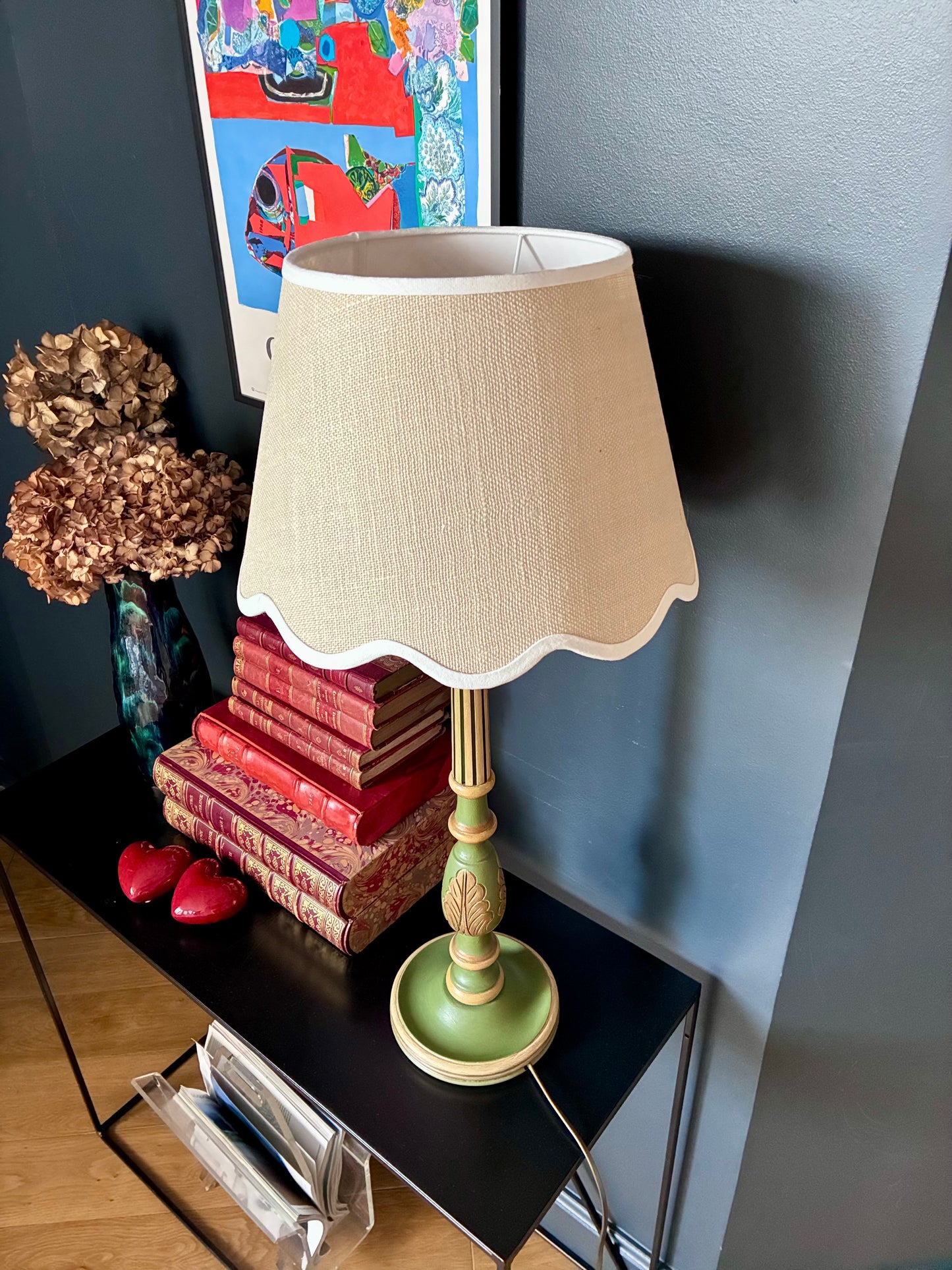 Lampe "Feuillage" en bois sculpté - 1970.