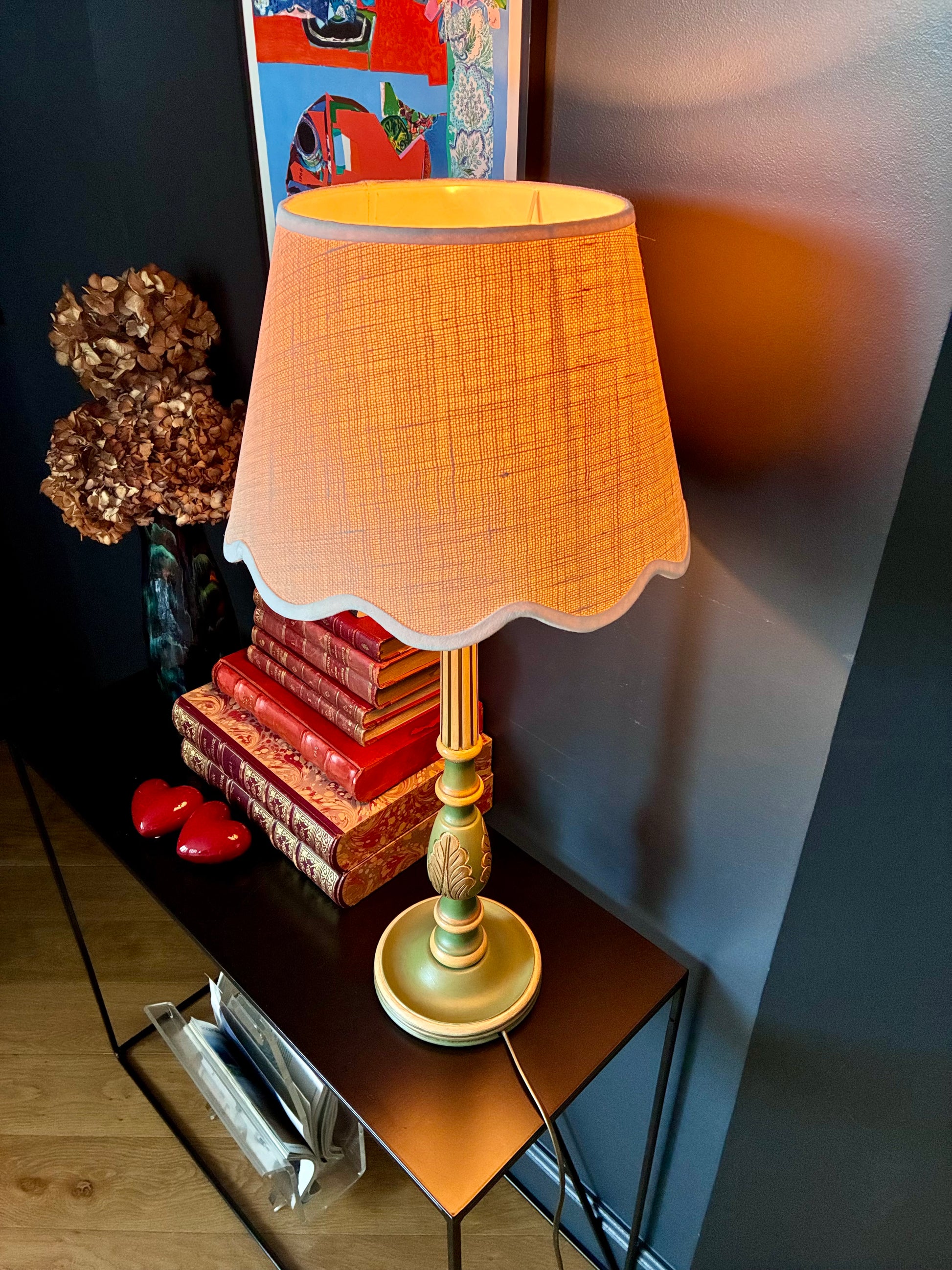 Lampe "Feuillage" en bois sculpté - 1970.