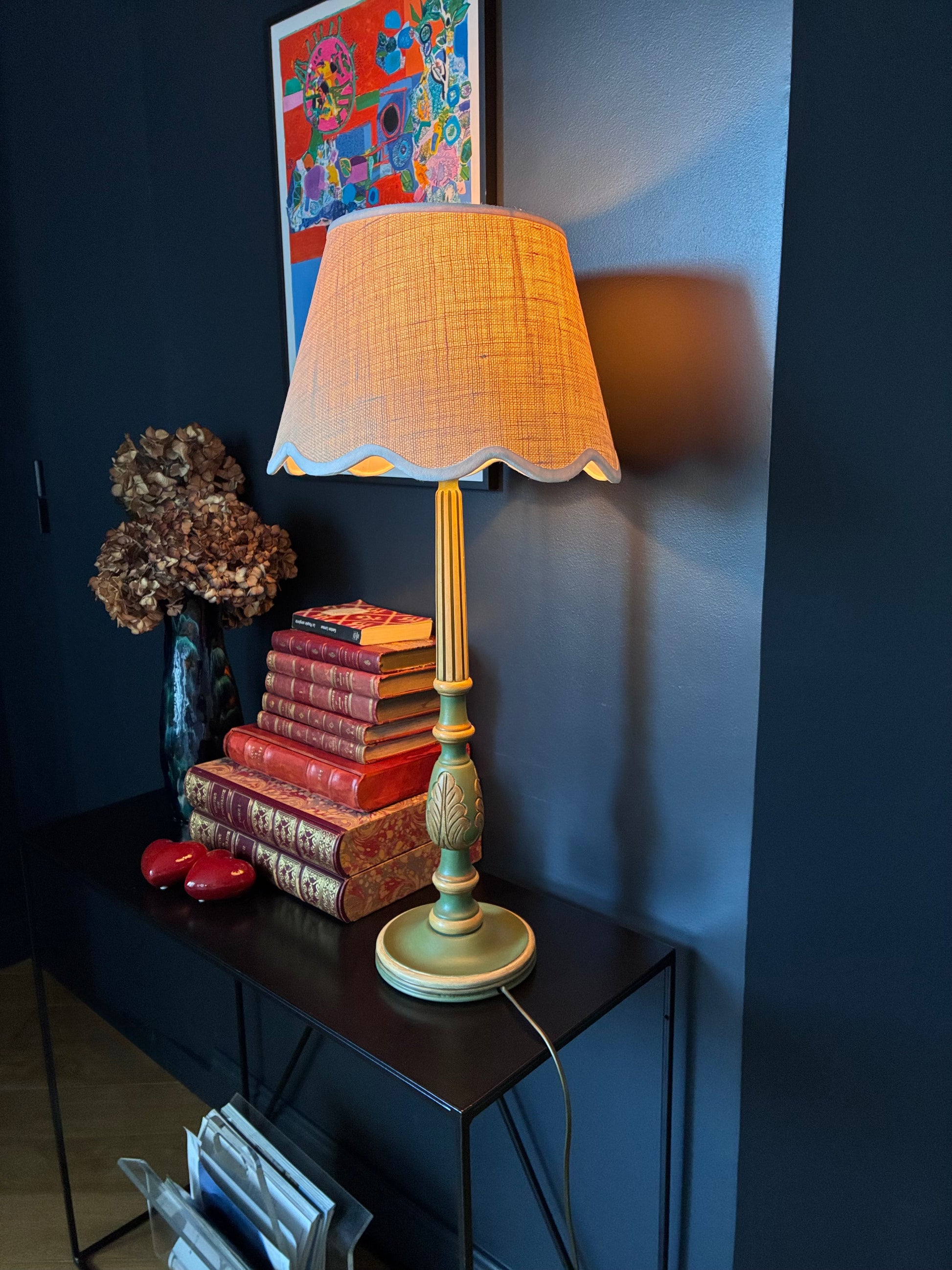 Lampe "Feuillage" en bois sculpté - 1970.