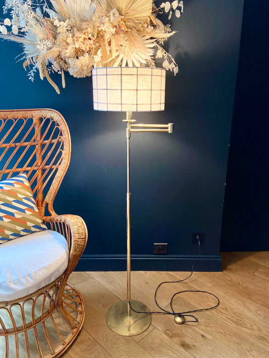 Brass “reader” floor lamp